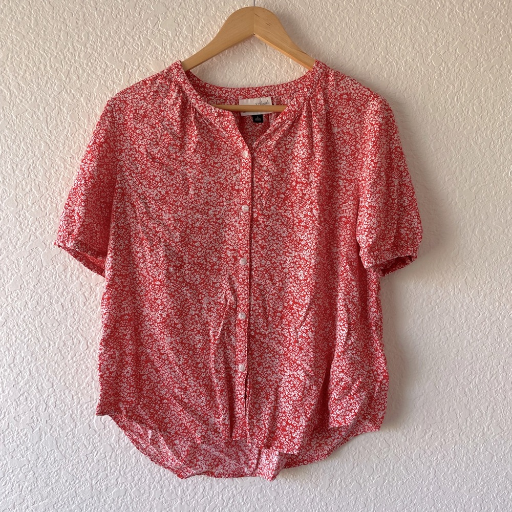 Floral Short Sleeve Blouse